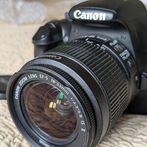 Canon Camera with 2 lenses, organizer and  tripod
